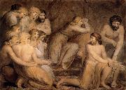 William Blake Joseflasst Simeon tie up oil painting